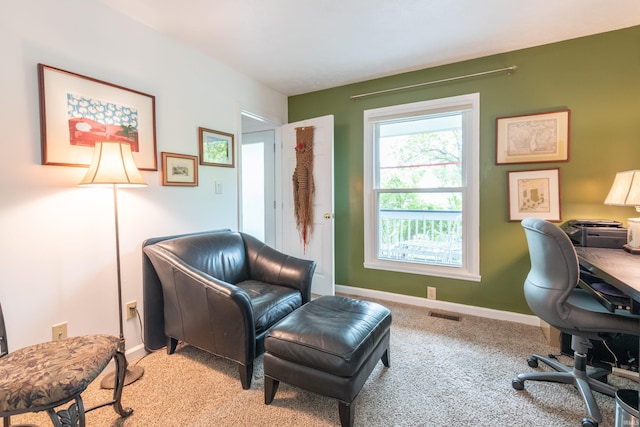 1203 W 6th St, Bloomington, IN 47404 - office area featuring light carpet and baseboards