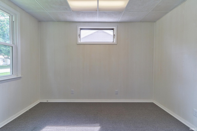 2305 E Virginia St, Evansville, IN 47711 - empty room featuring carpet, healthy amount of natural light, and a paneled ceiling