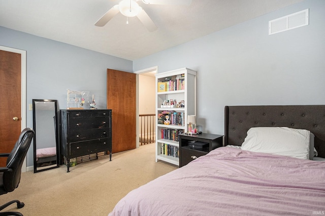 50576 W Park Ln, Granger, IN 46530 - carpeted bedroom featuring ceiling fan and an office area