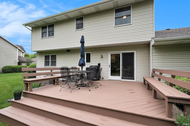 50576 W Park Ln, Granger, IN 46530 - deck with outdoor dining space