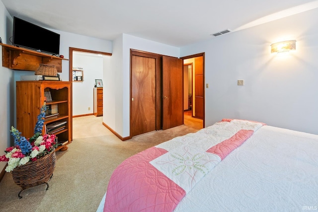 8818 N 1132 W, Monticello, IN 47960 - bedroom featuring light colored carpet, a closet, and baseboards