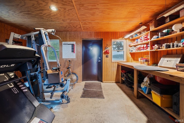 8818 N 1132 W, Monticello, IN 47960 - interior space featuring wood walls and wood ceiling