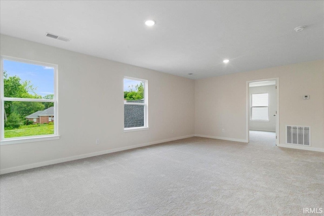 5582 Hillside Trl, Newburgh, IN 47630 - empty room featuring light colored carpet, baseboards, and recessed lighting