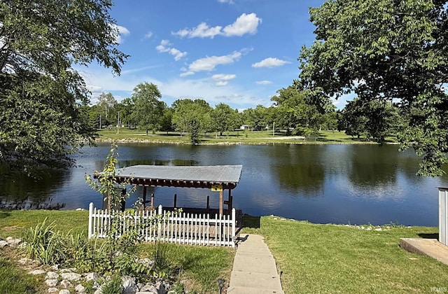 2124 Lakeview Dr, Washington, IN 47501 - dock area featuring a water view