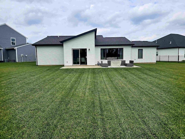 1485 Radomiro Psge, Fort Wayne, IN 46845 - rear view of house with a patio and an outdoor living space
