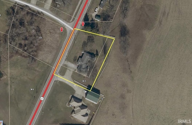 5522 N State Rd 57, Petersburg, IN 47567 - aerial overview of property's location with property boundaries highlighted
