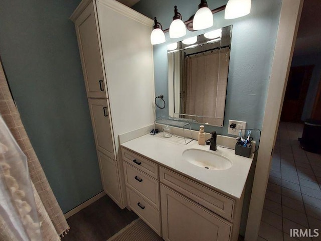 306 E 8th St, Jasper, IN 47546 - full bathroom featuring vanity and tile patterned flooring