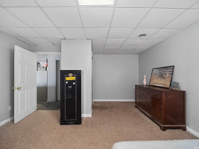 3780 S 550 E, Hamilton, IN 46742 - carpeted bedroom with a paneled ceiling and baseboards