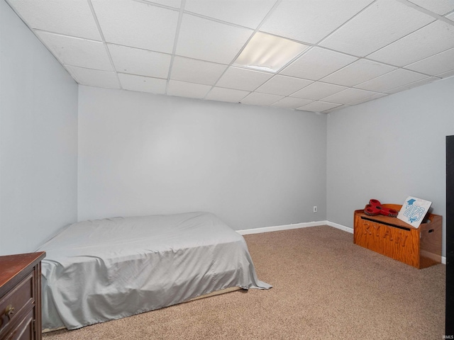 3780 S 550 E, Hamilton, IN 46742 - carpeted bedroom with a paneled ceiling and baseboards