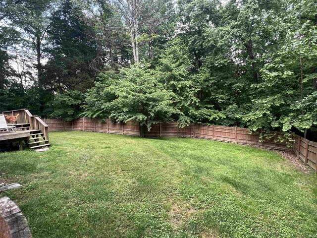 2940 N Stanford Woods Dr, Solsberry, IN 47459 - view of yard with a deck