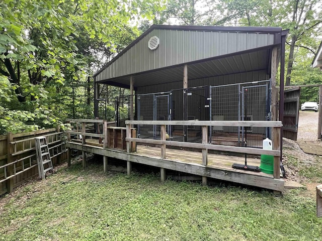 2940 N Stanford Woods Dr, Solsberry, IN 47459 - rear view of house featuring an outdoor structure