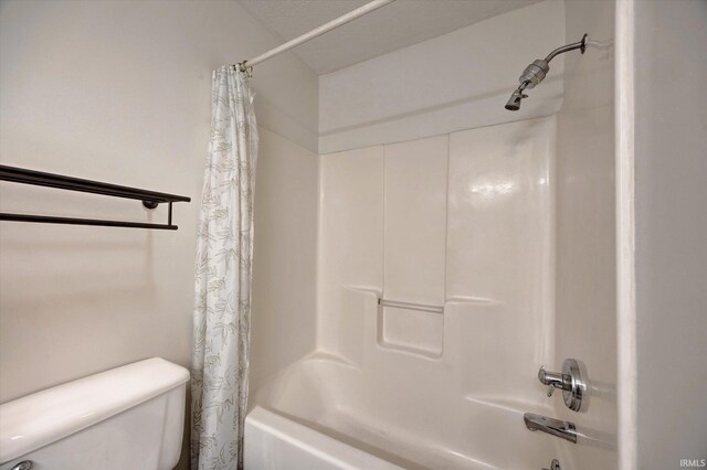 3220 E John Hinkle Pl Unit F, Bloomington, IN 47408 - full bathroom with shower / tub combo with curtain and toilet