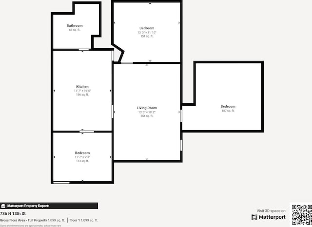 736 N 13th St, Elwood, IN 46036 - property floor plan