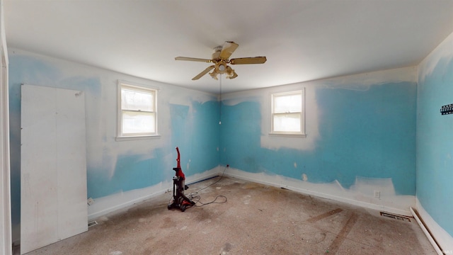 736 N 13th St, Elwood, IN 46036 - spare room with plenty of natural light, ceiling fan, and baseboards