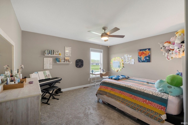 13909 Stone Table Blvd, Fort Wayne, IN 46845 - bedroom featuring carpet floors, baseboards, and ceiling fan