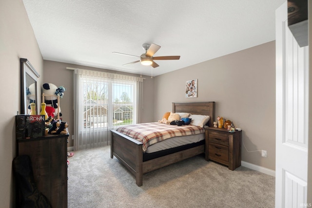 13909 Stone Table Blvd, Fort Wayne, IN 46845 - bedroom with light carpet, baseboards, and ceiling fan