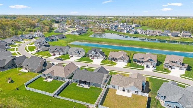 13909 Stone Table Blvd, Fort Wayne, IN 46845 - aerial perspective of suburban area with a large body of water