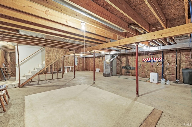 51062 Oak Hollow Ln, South Bend, IN 46628 - unfinished below grade area featuring stairway