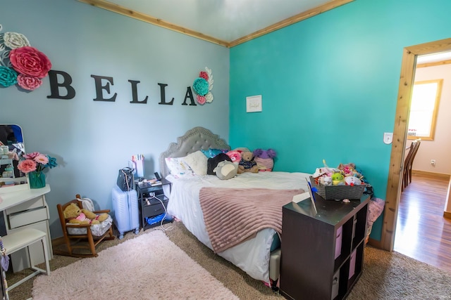 9143 S 900 W, Lafontaine, IN 46940 - bedroom featuring crown molding and wood finished floors