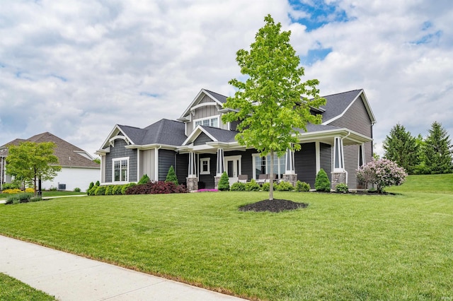 13606 Paperbark Trl, Fort Wayne, IN 46814 - craftsman inspired home with a front lawn and a porch