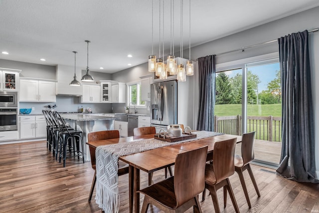 13606 Paperbark Trl, Fort Wayne, IN 46814 - dining room with wood finished floors and recessed lighting