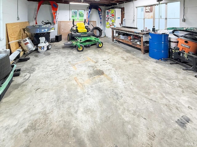 1238 W Wortman Rd, Evansville, IN 47725 - basement with a garage and a workshop area