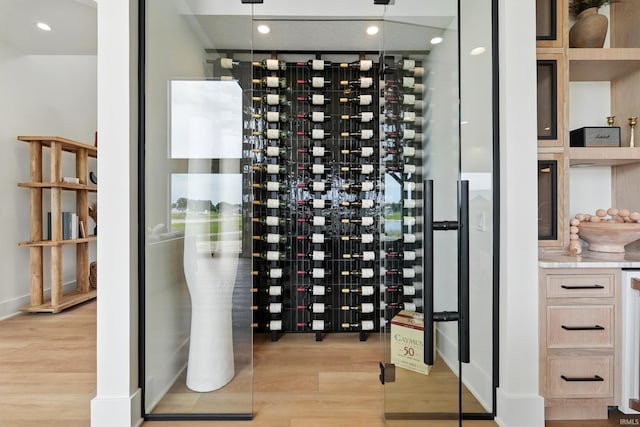 17807 Milazzo Cv, Huntertown, IN 46748 - wine cellar with wood finished floors, electric panel, and recessed lighting