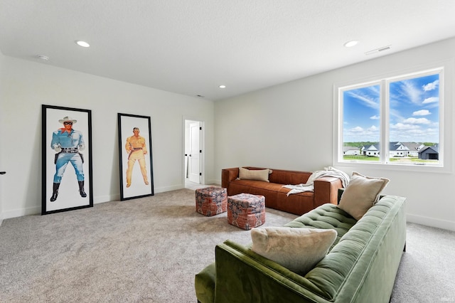 17807 Milazzo Cv, Huntertown, IN 46748 - carpeted living area featuring recessed lighting and baseboards