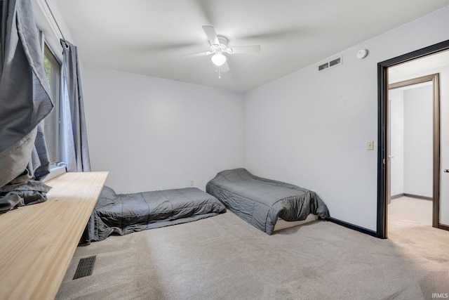 9531 Ledge Wood Ct, Fort Wayne, IN 46804 - bedroom featuring carpet floors, a ceiling fan, and baseboards