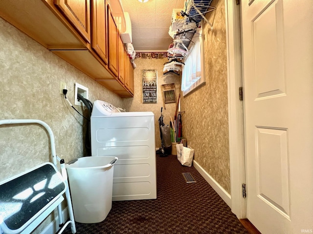 1405 19th St, Bedford, IN 47421 - washroom with cabinet space, independent washer and dryer, and baseboards