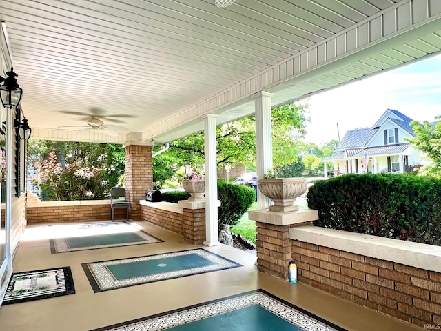 1405 19th St, Bedford, IN 47421 - view of patio with ceiling fan