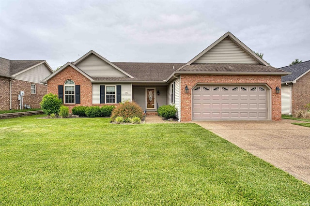 3021 Nicole Dr, Evansville, IN 47711 - single story home featuring brick siding, driveway, a garage, and a shingled roof