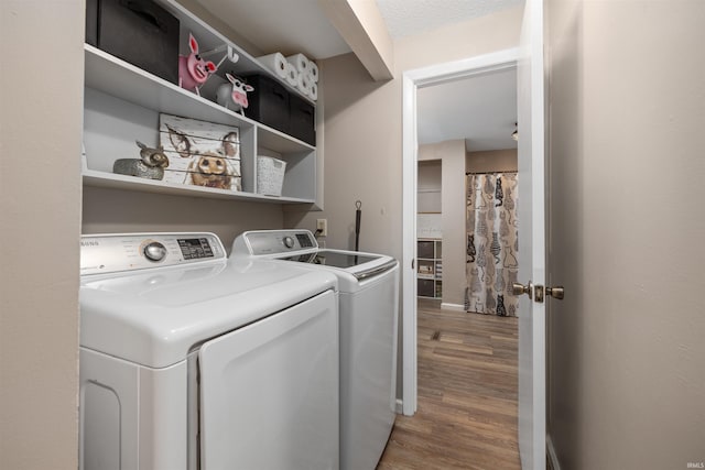 2106 Bayside Ct, Fort Wayne, IN 46804 - washroom with independent washer and dryer and light wood finished floors
