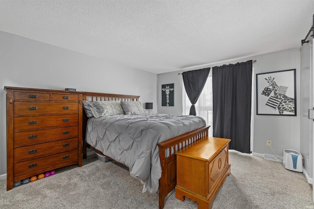 2106 Bayside Ct, Fort Wayne, IN 46804 - bedroom with light colored carpet, a textured ceiling, and baseboards