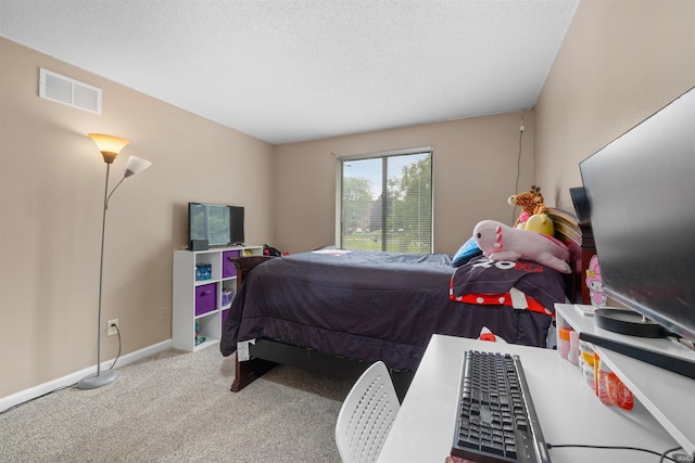 2106 Bayside Ct, Fort Wayne, IN 46804 - carpeted bedroom with a textured ceiling and baseboards