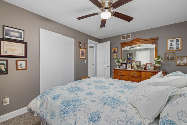 6008 Hinsdale Ln, Fort Wayne, IN 46835 - carpeted bedroom with baseboards and ceiling fan