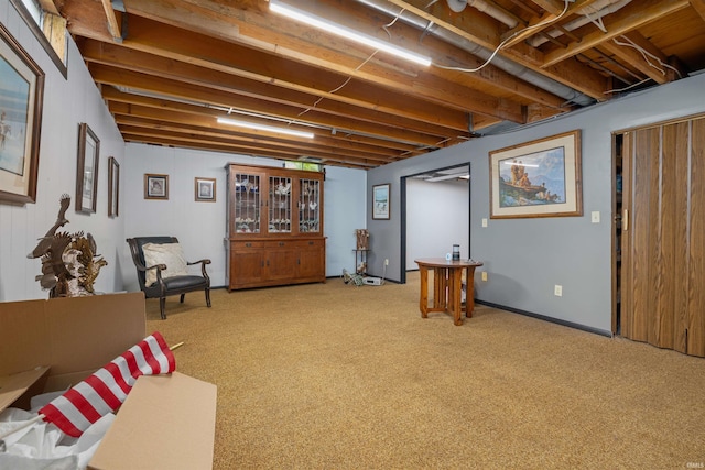 6008 Hinsdale Ln, Fort Wayne, IN 46835 - finished below grade area with light carpet