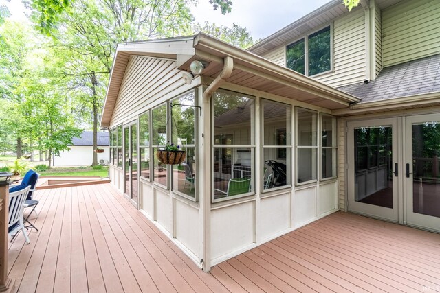 8505 Crenshaw Ct, Fort Wayne, IN 46835 - deck featuring a sunroom