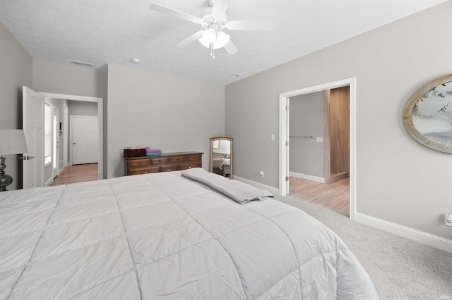7018 S 350 St E, Lafayette, IN 47909 - bedroom with baseboards, carpet, and ceiling fan