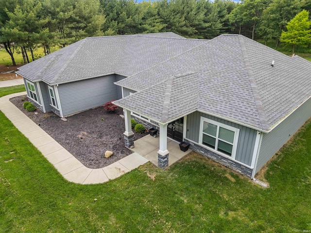 7018 S 350 St E, Lafayette, IN 47909 - view from above of property