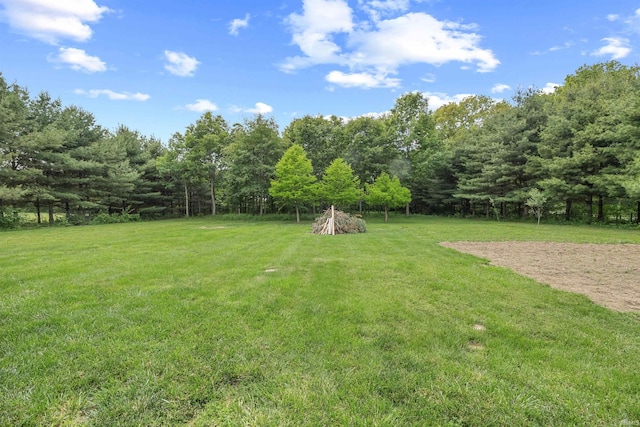 7018 S 350 St E, Lafayette, IN 47909 - view of grassy yard with a view of trees