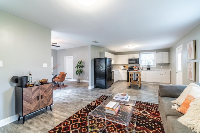 807 W Washington Blvd, Fort Wayne, IN 46802 - living area with light wood-type flooring and baseboards
