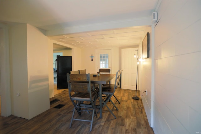 482 E Jefferson St, Andrews, IN 46702 - dining area featuring dark wood finished floors