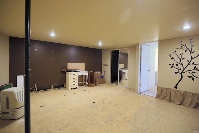 482 E Jefferson St, Andrews, IN 46702 - finished basement featuring recessed lighting