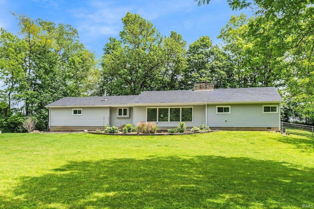 10317 Bass Rd, Fort Wayne, IN 46818 - back of property with a chimney and crawl space