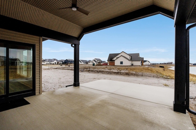 2088 Seward Lake Pass, Fort Wayne, IN 46814 - view of patio / terrace with ceiling fan and a residential view