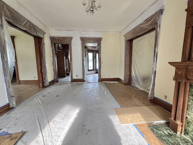806 E Market St, Logansport, IN 46947 - entryway featuring baseboards and a chandelier