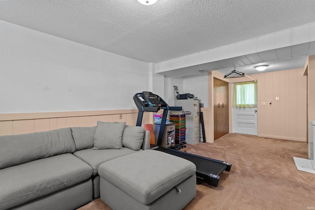 1804 Saint Charles Ct, Kokomo, IN 46902 - workout area featuring carpet floors and a textured ceiling