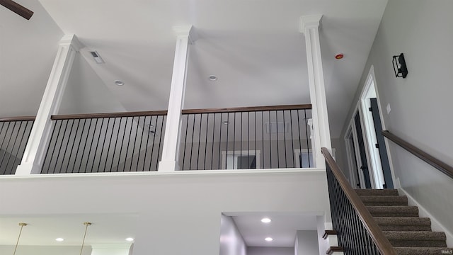2022 W Blackberry Trl, Warsaw, IN 46582 - staircase with recessed lighting