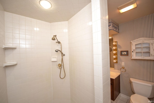 1301 E 4th St, Fowler, IN 47944 - bathroom featuring tiled shower and toilet